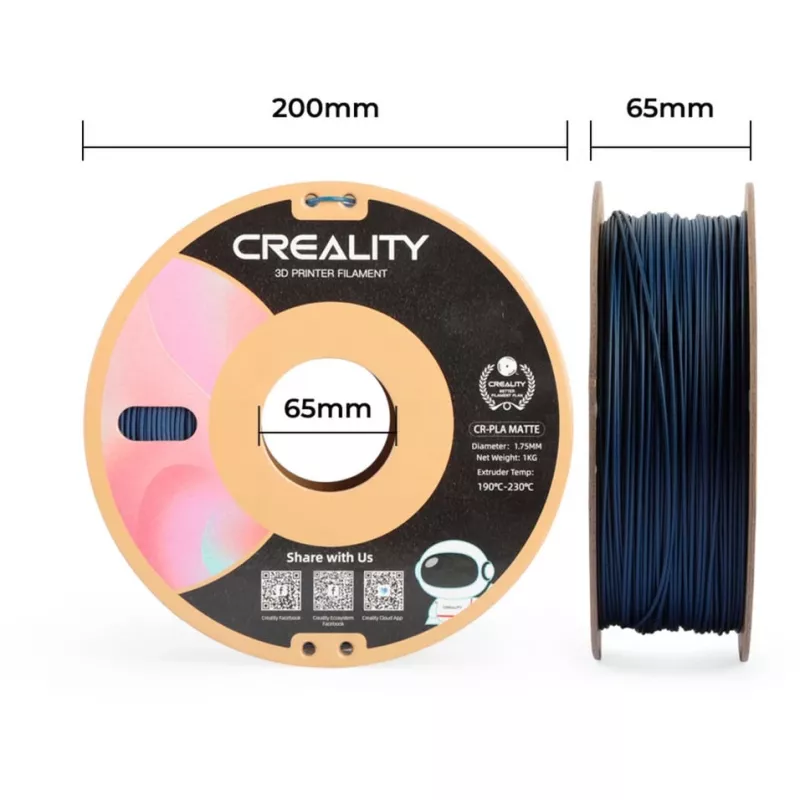 Materiale per stampa 3D Creality 3301010298 PLA blu 1 kg 1,75 mm