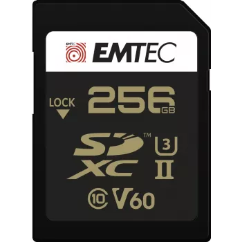 Scheda di memoria Emtec 256GB SDXC UHS-II ECMSD256GUHS2V60