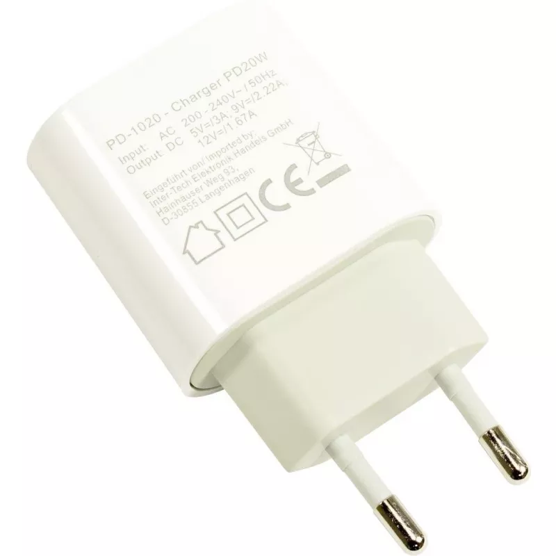 Caricabatterie Indoor Inter-Tech PD-1020 universale bianco