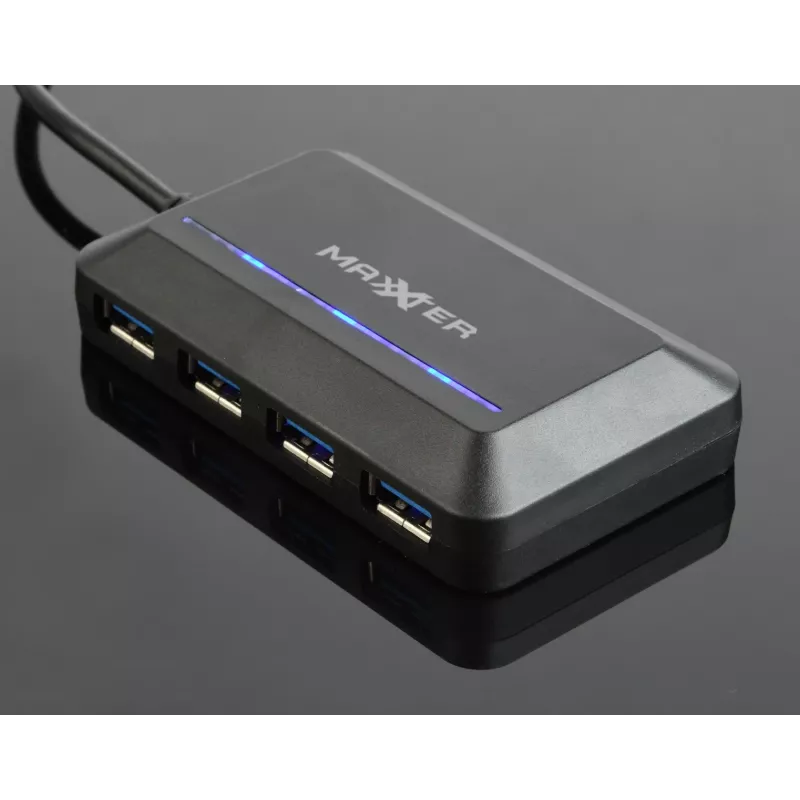 Hub USB GEMBIRD ACT-HUB3C-4P — host USB 3.2 Gen 1 Type-A a 4 × USB 3.2 Gen 1 Type-C, 5000 Mbit/s, nero