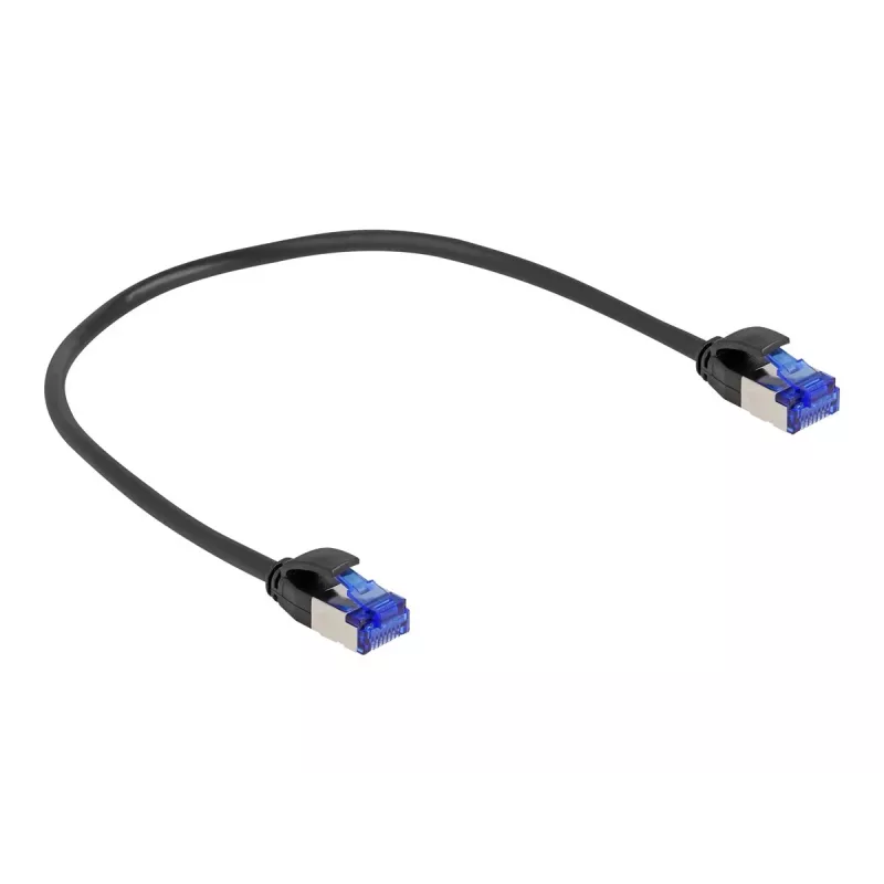 Cavo di rete DeLOCK RJ45 Cat.6A S/FTP slim 0,25 m nero