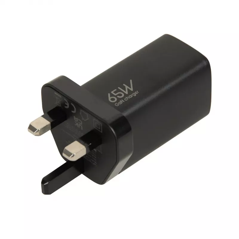 iBOX C-65 nero, caricabatterie universale GaN 65 W con spina UK