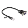 Delock cavo seriale RS-232, RJ45 maschio a D-Sub 9 maschio, 30 cm, nero