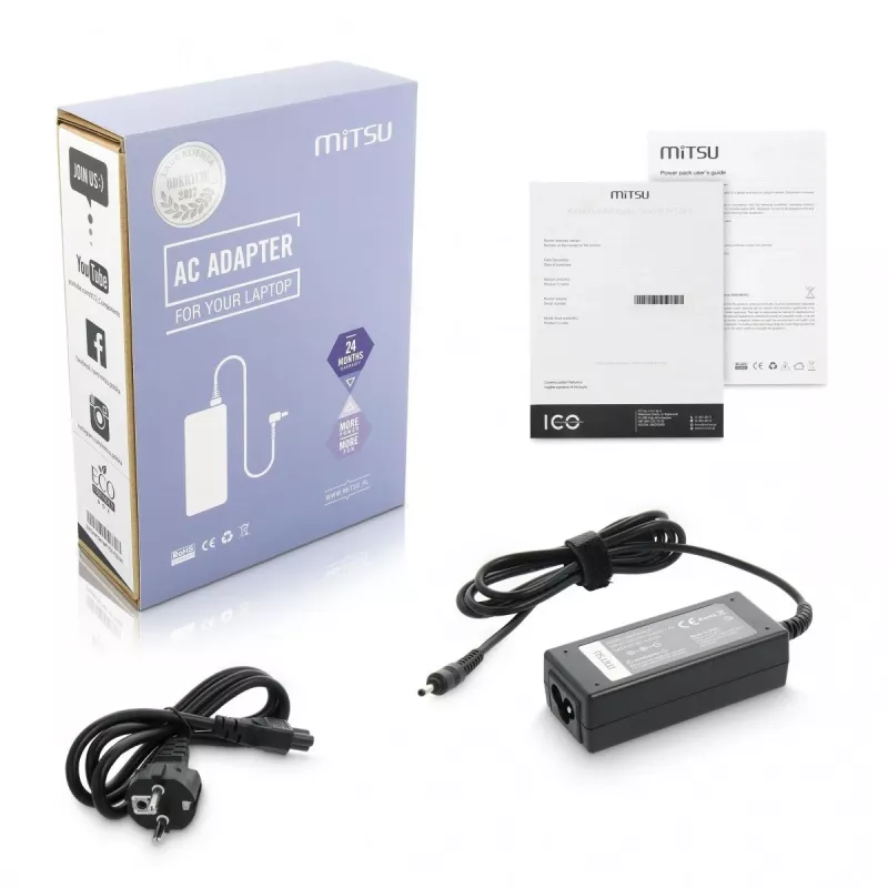 Alimentatore MITSU 19V 2,37A modello 5ZM009 per dispositivi portatili