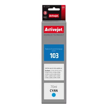 Inchiostro Activejet AE-103C (sostituto per Epson 103 C13T00S24A; Supreme; 70 ml; ciano)
