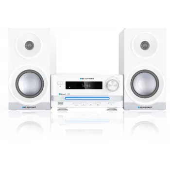 Microsistema audio home BLAUPUNKT MS16BT 15 W, CD/USB/MP3, Bluetooth, FM RDS, bianco
