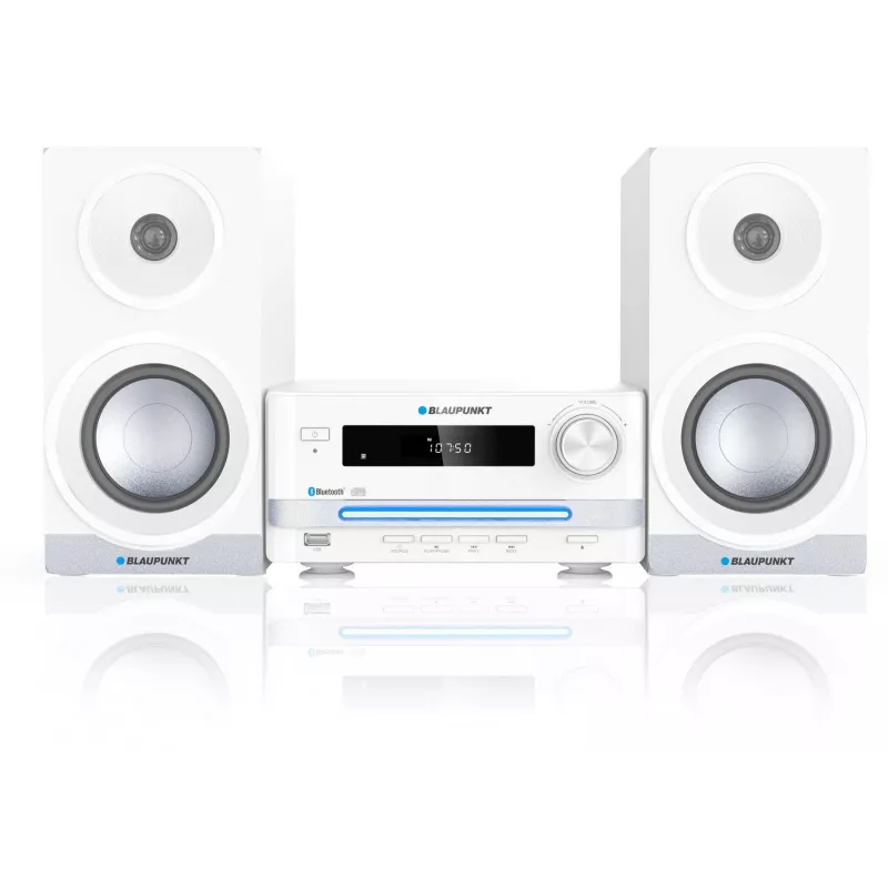 Microsistema audio home BLAUPUNKT MS16BT 15 W, CD/USB/MP3, Bluetooth, FM RDS, bianco