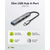 Hub USB Goobay Slim a 4 porte, USB-C™ a USB-A, USB 3.2 (74457)