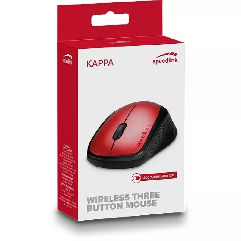 Mouse SPEEDLINK Kappa Office per destrorsi RF Wireless