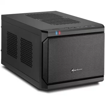 Sharkoon QB One nero - Midi/Minitower ITX, Mini-ITX 3,5 - Alimentatore PC/server dissipatore - USB, USB 2.0, USB 3.0