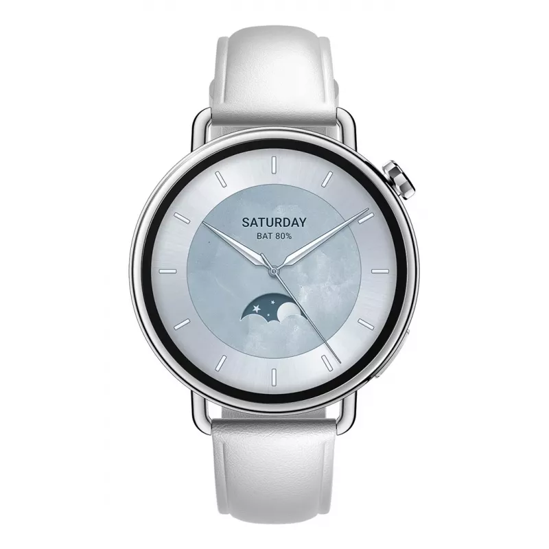 Xiaomi Watch S4 41 mm, bianco, cinturino in pelle