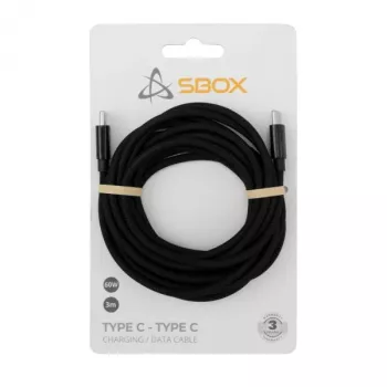 Cavo USB Type-C SBOX 3 m, Type-C a Type-C, nero