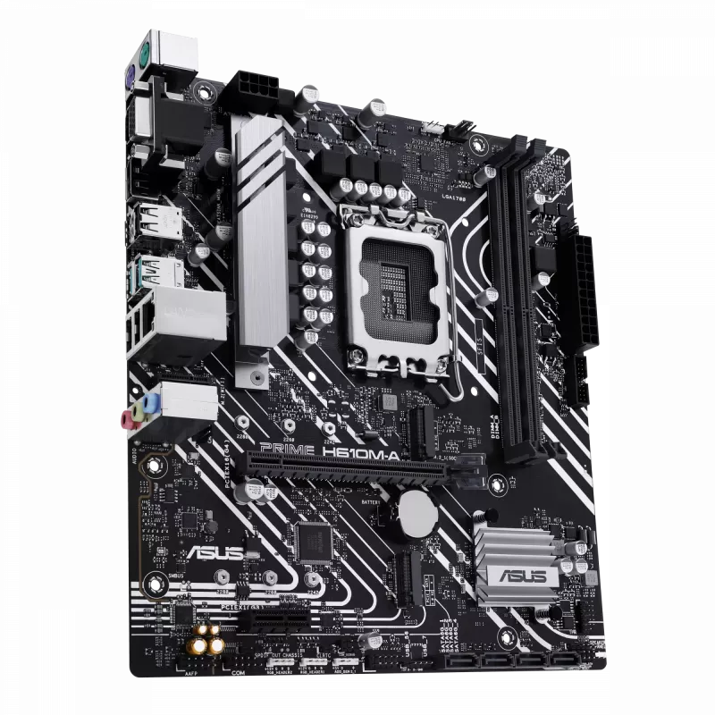 ASUS PRIME H610M-A R2.0 | Famiglia processore Intel | Socket processore LGA1700 | Interfacce disco supportate M.2, SATA | Numero di porte SATA 4