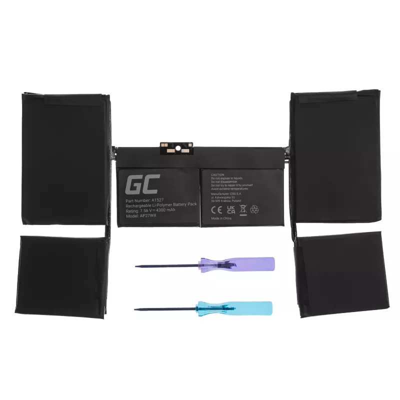 Green Cell A1527 per Apple MacBook 12 A1534 (Early 2015, Early 2016, Mid 2017)