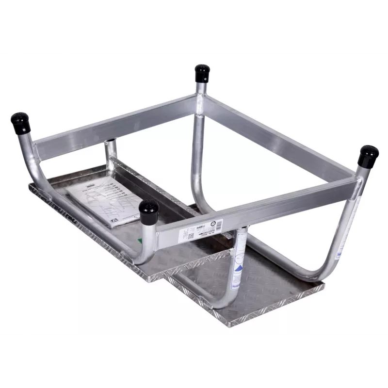 Gradino Krause 805027, alluminio 2 gradini, carico max. 150 kg, lunghezza 680 mm, altezza 41 cm