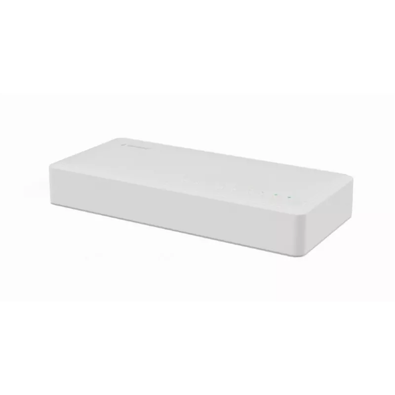 Switch unmanaged GEMBIRD NSW-G8-01 – 8× Gigabit Ethernet (10/100/1000), bianco, DC 5V