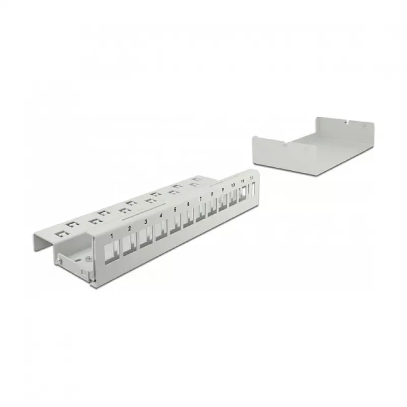 Patch panel DeLOCK Keystone 12 porte grigio