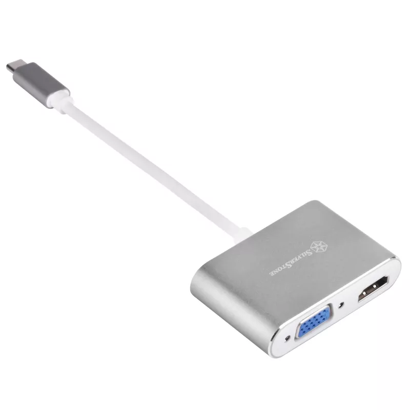 Adattatore video esterno SILVERSTONE EP16 USB-C 3.1 con uscite HDMI e VGA