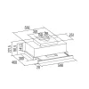 Cappa aspirante da incasso CATA TFH 6830 GWH 600 m³/h bianco comandi touch