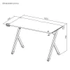 Scrivania gaming NanoRS 120x60x75cm RS101