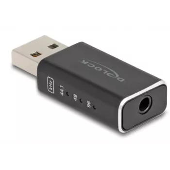 DeLOCK adattatore cavo USB 2.0 Type-A 3,5 mm 4 poli nero 68001