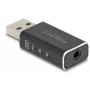 DeLOCK adattatore cavo USB 2.0 Type-A 3,5 mm 4 poli nero 68001