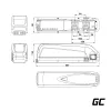 Batteria ricaricabile Green Cell EBIKEGCF02 48V 13000mAh agli ioni di litio