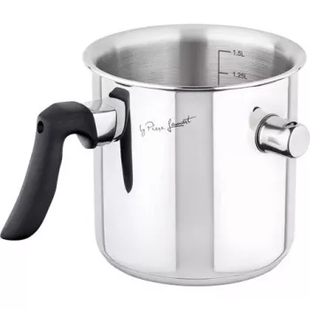 Bricco per latte LAMART LT1068, acciaio inox a doppia parete, fondo sandwich, 1,5 L, fischietto, scala graduata