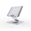 Supporto rialzato per notebook GEMBIRD NBS-DR1-01 – base girevole, regolabile in altezza, grigio space