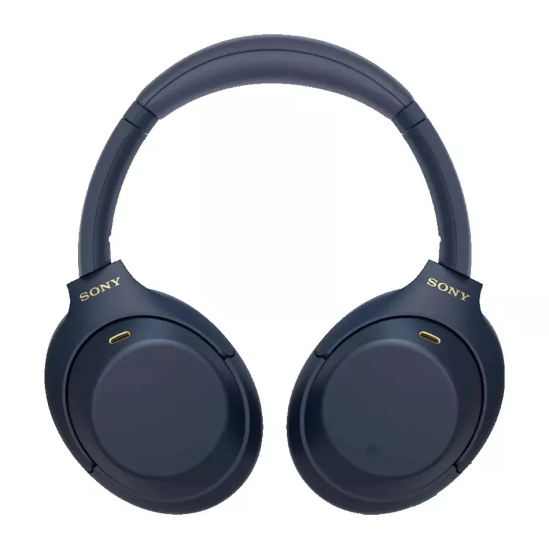 Cuffie Sony WH1000XM4L.CE7, circumaurali, con filo e senza fili (Bluetooth, USB-C), blu, archetto