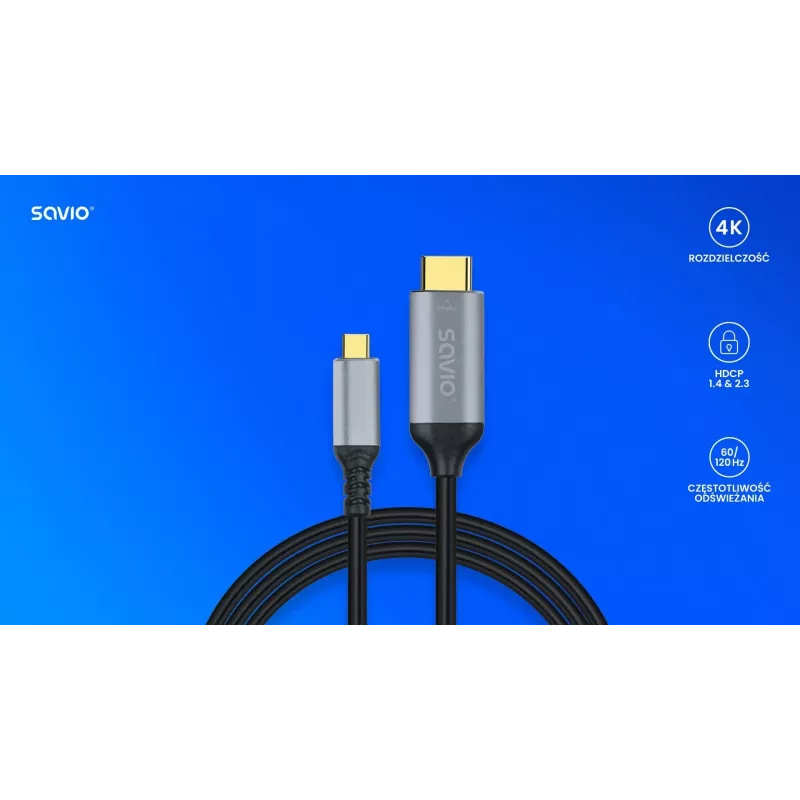 Cavo USB-C a HDMI v2.0b, 3m, rame CL-184