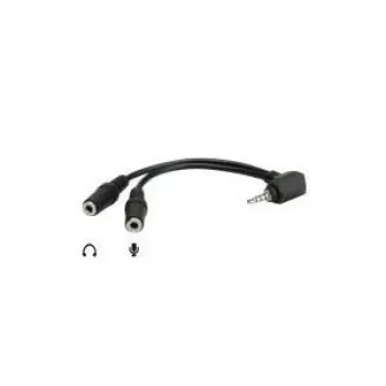 ROLINE Adattatore per cuffie - mini jack maschio a 4 poli a mini-phone stereo 3,5 mm femmina