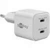 Caricabatterie dual-fast USB-C Nano, PD, GaN, 35 Watt (bianco, 2x USB-C, Power Delivery 3.0)