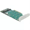 Scheda DeLOCK PCI Express x8 su 2 x NVMe M.2 Key M interne biforcazione formato low-profile