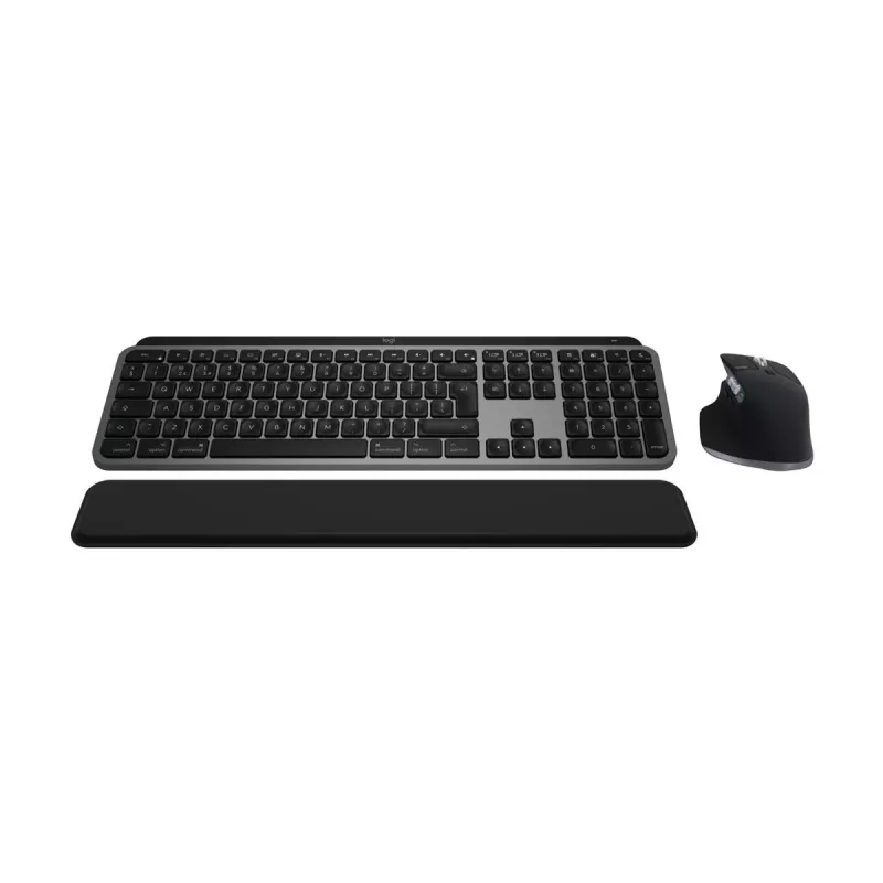 Logitech MX Keys S Combo per Mac, wireless, layout DE set tastiera e mouse, tasti e funzioni ottimizzati per macOS
