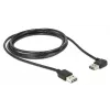 Cavo USB DeLOCK 1m USB 2.0 A m/m 90° nero