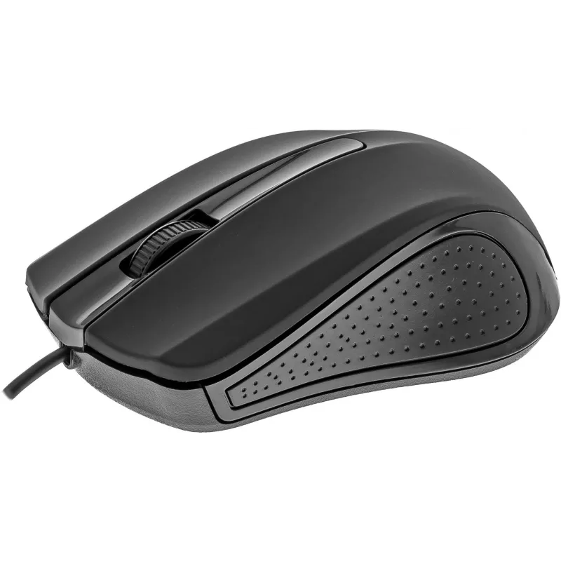 Mouse USB con cavo, 3 tasti, superficie gommata, 1000 DPI