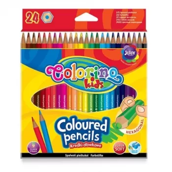 Matite colorate esagonali Colorino Kids 24 colori