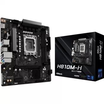 Scheda madre ASROCK H810M‑X micro ATX Intel H810 LGA 1851 DDR5 2× DIMM 128GB M.2 2.5GbE HDMI DisplayPort
