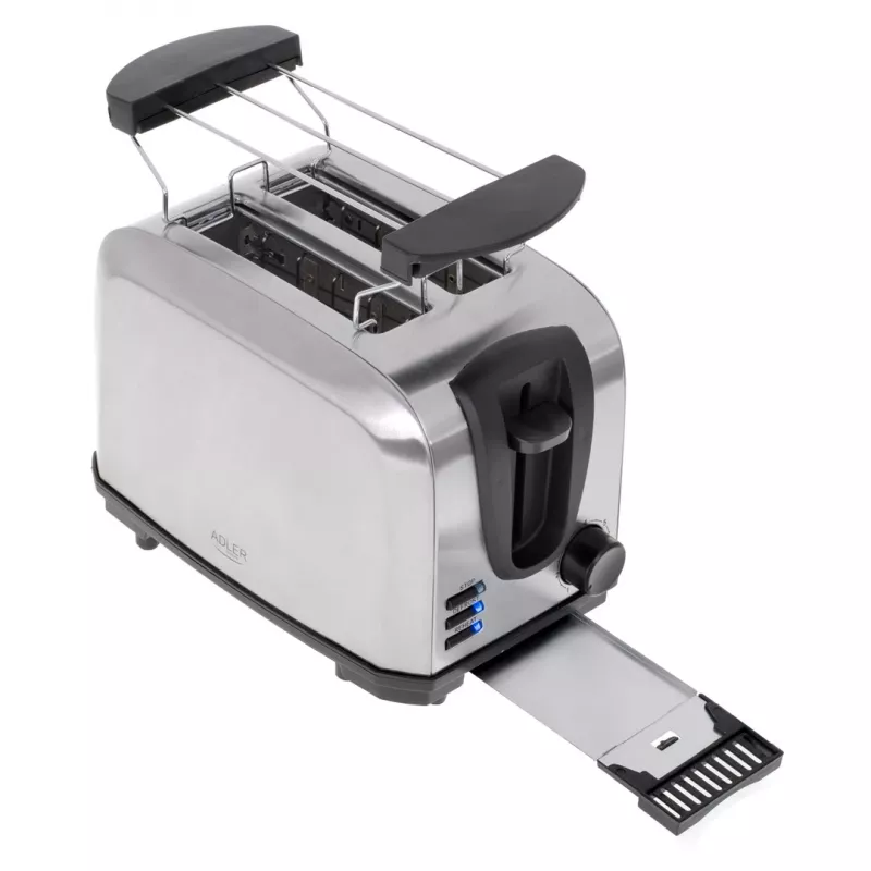 Tostapane Adler AD 3222 2 fette 1000 W argento