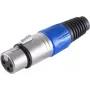 Connettore XLR ShiverPeaks BS55022-B — connettore femmina a 3 poli, custodia blu