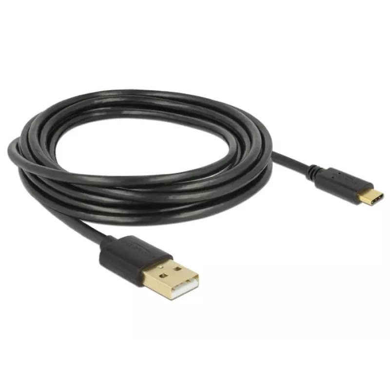 Cavo USB DeLOCK 85209 USB 2.0 3 m USB A USB C nero