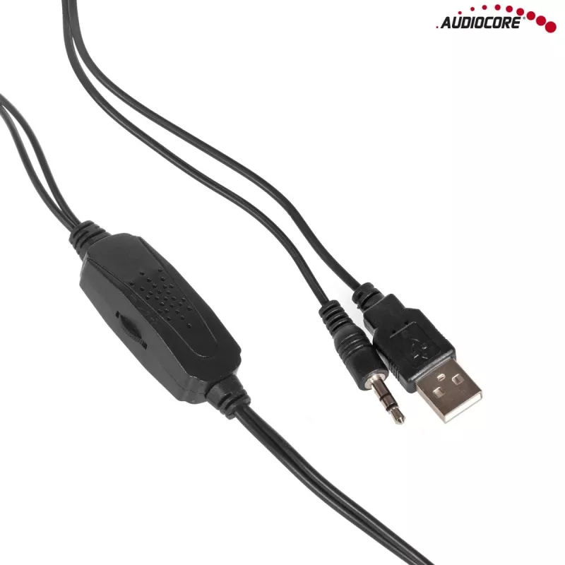 Audiocore AC865B altoparlanti USB 2.0 per computer, 6 W, nero/blu