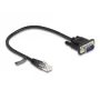 Delock cavo seriale RS-232, RJ45 maschio a D-Sub 9 maschio, 30 cm, nero