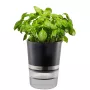 GEFU BOTANICO vaso per erbe aromatiche da appoggio plastica, acciaio inox nero
