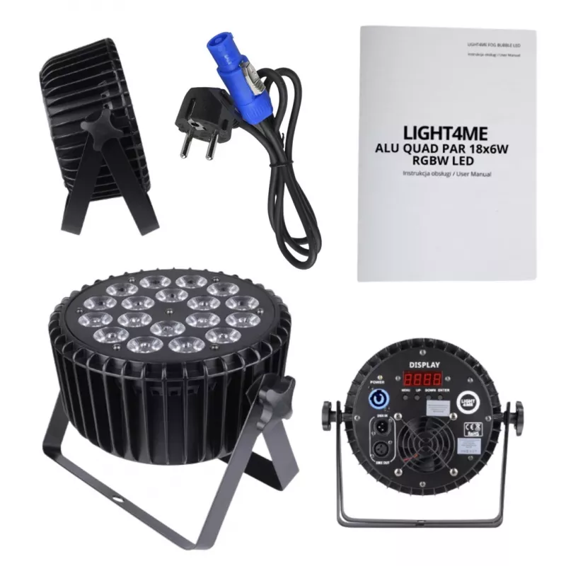 LIGHT4ME ALU QUAD PAR 18x6W RGBW - faretto da palco