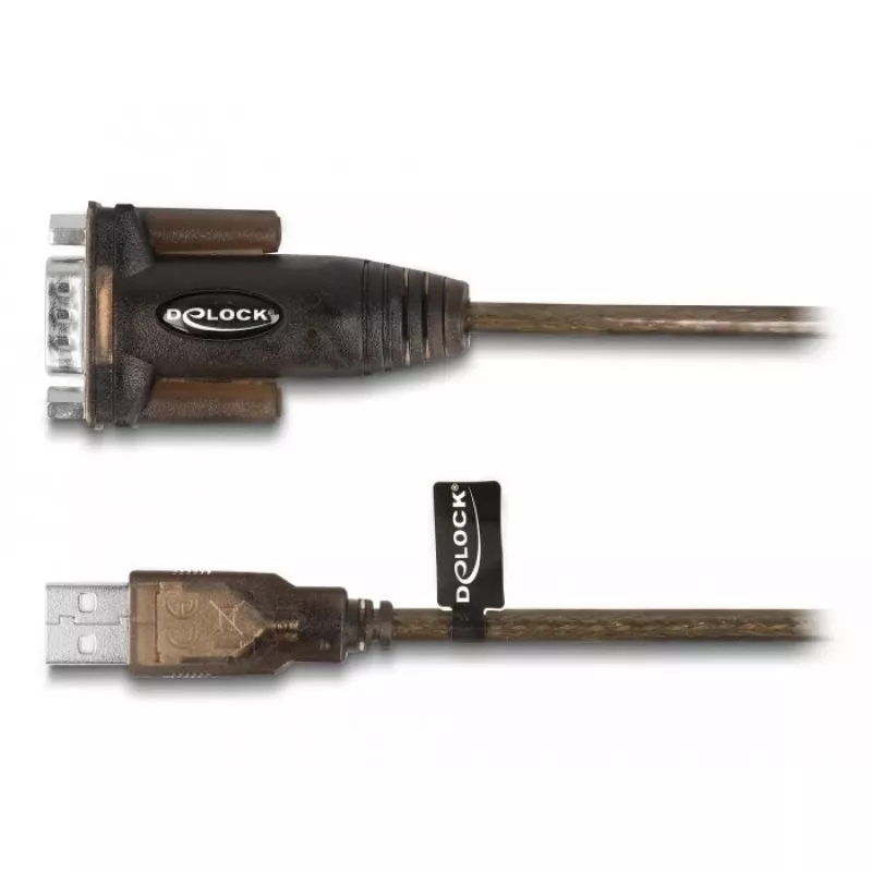 DeLOCK Adattatore USB 2.0 Type-A a seriale RS-232 D-Sub 9 poli connettore maschio 1,5 m