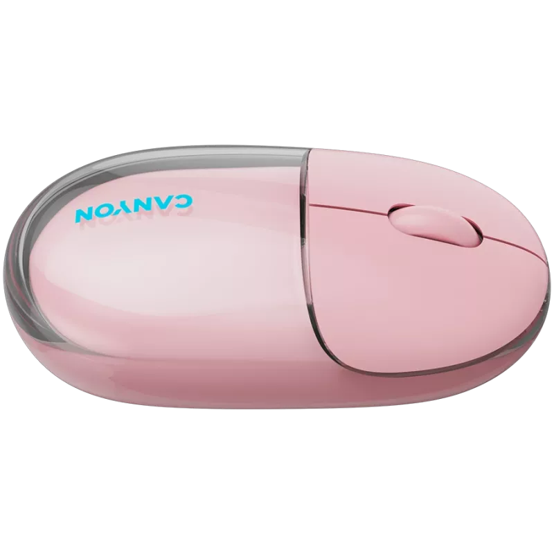 Mouse CANYON OnClick 24 BT/ wireless trasparente/rosa