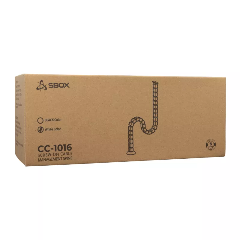 Gestione cavi SBOX CC-1016W bianco, 16 fessure per cavi di rete e di alimentazione