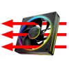 Ventola per case MODECOM VOLCANO LOOP 120 ARGB Reverse Fan nero 120 mm PWM 400–1400 RPM header ARGB